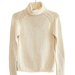 Royal Robbins Outdoor Travel Hiking Knitted Turtle Neck Small Cream Cottagecore